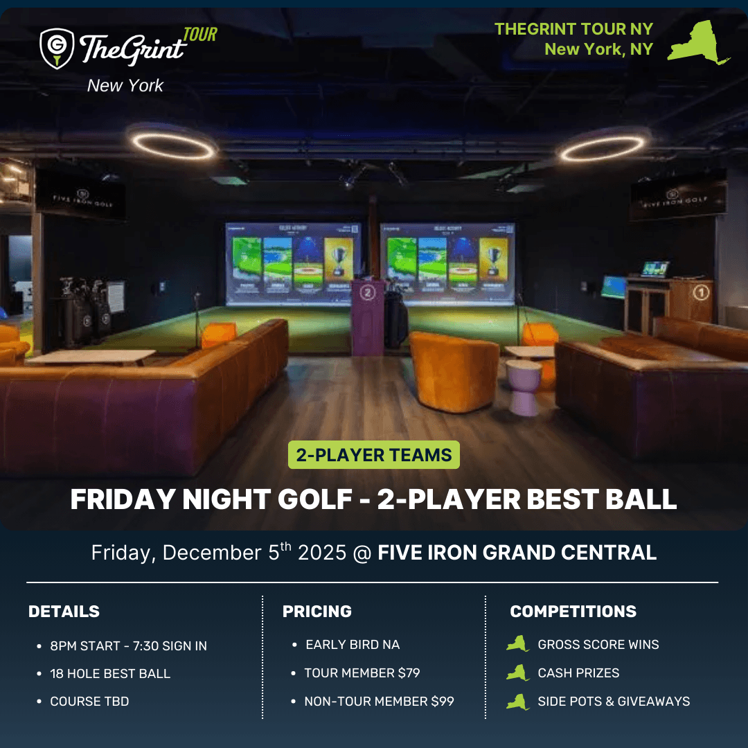 card FRIDAY NIGHT GOLF - FIVE IRON GRAND CENTRAL